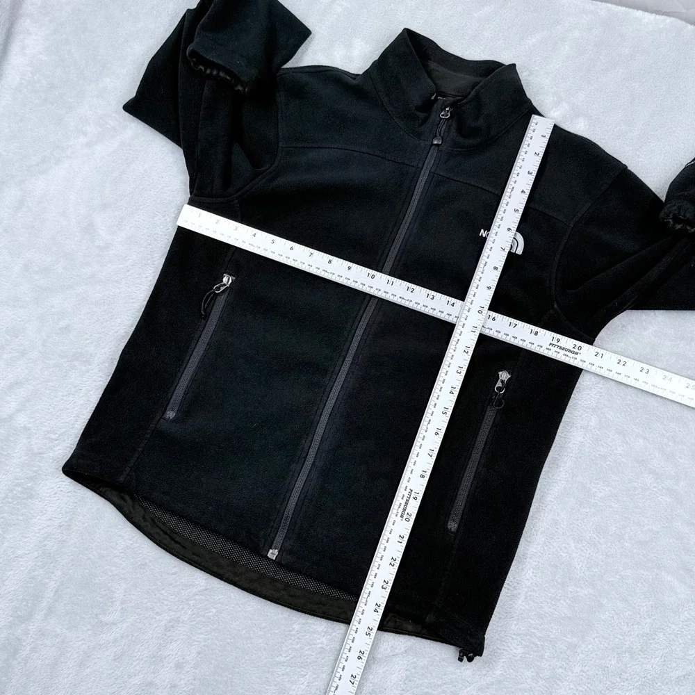 The North Face WindWall Fleece Jacket Mens Small Black Full Zip Mock Neck AS0Y